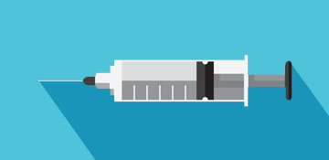 Illustration of a vaccine needle