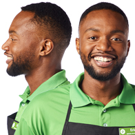 Male associate with approved hair style.